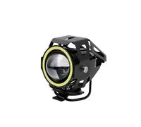 HTVTKRFGRL Fari Per Moto Fari Faro Anteriore Per Moto A LED U7 Di Guida Angel Eyes Faro Di Profondità Accessori Guida Faretto(1 Pcs-Yellow1)