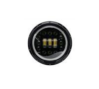 HTVTKRFGRL Fari Per Moto Fari Per Jeep Per Wrangler JK LJ CJ 1 Pz Faro Anteriore A LED Moto 7 Pollici Abbagliante/anabbagliante DRL Indicatore Direzione Faro Rotondo 7"(Black 6)