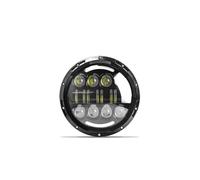 HTVTKRFGRL Fari Per Moto Fari Per Road King Per Jeep Per Wrangler Jk Halo Angel Eyes Faro LED Da 7 Pollici Per Moto(7 Inch 16LED A)