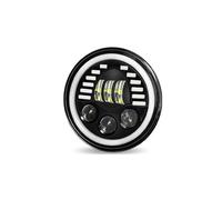HTVTKRFGRL Fari Per Moto Fari Per Road King Per Jeep Per Wrangler Jk Halo Angel Eyes Faro LED Da 7 Pollici Per Moto(7 Inch Smile)