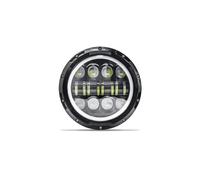 HTVTKRFGRL Fari Per Moto Fari Per Road King Per Jeep Per Wrangler Jk Halo Angel Eyes Faro LED Da 7 Pollici Per Moto(7 Inch 16LED B)