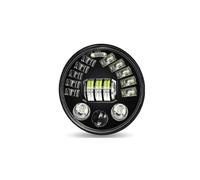 HTVTKRFGRL Fari Per Moto Fari Per Road King Per Jeep Per Wrangler Jk Halo Angel Eyes Faro LED Da 7 Pollici Per Moto(7 Inch M)