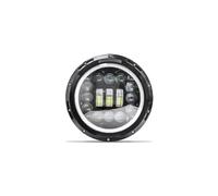 HTVTKRFGRL Fari Per Moto Fari Per Road King Per Jeep Per Wrangler Jk Halo Angel Eyes Faro LED Da 7 Pollici Per Moto(7 Inch 15LED B)