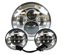 HTVTKRFGRL Fari Per Moto Fari Per Softail Fat Boy Per Moto Da Turismo Faro Anteriore A LED Da 7 Pollici Con Fendinebbia Da 4,5 Pollici(7 inchand 45 inch C14)