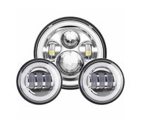 HTVTKRFGRL Fari Per Moto Fari Per Touring Electra Glide Road King Per Street Glide Faro A LED Da 7 Pollici + Fendinebbia Da 4.5 Pollici Staffa Ad Anello Da 7 Pollici(7inch and 4.5inch S8)