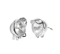 HTVTKRFGRL Fari Per Moto Fari Per Touring Per Sportster XL 883 1200 72 48 Fendinebbia anteriori universali per moto Lampada faro ausiliaria DC12V(2 PCS Sliver)