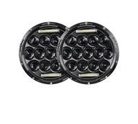 HTVTKRFGRL Fari Per Moto Fari Per Touring Per Ultra Classic Electra Per Street Glide Road King Moto Faro Anteriore A LED Da 7 Pollici(2pcs Black)