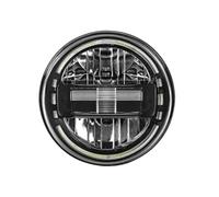 HTVTKRFGRL Fari Per Moto Fari Per Touring Road King Per Ultra Classic Electra Moto Faro Rotondo 7 Pollici Set Luci Fendinebbia 4.5 Pollici LAMPADA H4(01black1pcs)