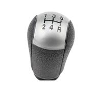 HTVTKRFGRL Per Solo Manopola Pomello Del Cambio Vestibilità Standard Per Ford Per Focus II MK2 C-Max Per Mondeo MK3 Per Mustang Transit Elegante Manopola Cambio 1 Pomello Del(Silver)