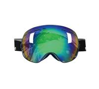 HTXONB Occhiali da sci alla moda per uomo e donna, occhiali antiappannamento e antivento a doppio strato, occhiali da sci sferici antiriflesso e anti-cecità da neve, True Green, 190 * 105 mm