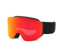 HTXONB Occhiali da sci magnetici da uomo e da donna, occhiali da sci cilindrici a doppio strato antiappannamento con specchio sportivo per alpinismo, C5, 180 * 100 mm