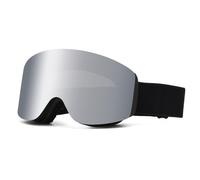 HTXONB Occhiali da sci magnetici da uomo e da donna, occhiali da sci cilindrici a doppio strato antiappannamento con specchio sportivo per alpinismo, C2, 180 * 100 mm