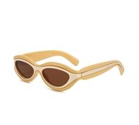 HTXONB Occhiali da sole Cat Eye Colorblock da uomo e da donna, con protezione UV e lenti polarizzate, 2025, C6, 135 * 146 * 29 mm