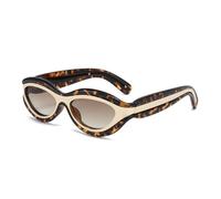 HTXONB Occhiali da sole Cat Eye Colorblock da uomo e da donna, con protezione UV e lenti polarizzate, 2025, C2, 135 * 146 * 29 mm