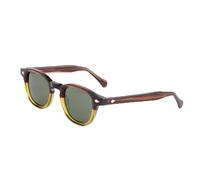 HTXONB Occhiali da sole polarizzati alla moda per uomo e donna, occhiali da sole retrò con montatura rotonda anti UV, C4, 150 * 150*