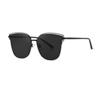 HTXONB Occhiali da sole progressivi in nylon HD retrò da donna, occhiali da sole personalizzati con montatura a occhio di gatto, C