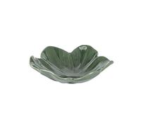 HTYUKFDG Ciotola per frutta in ceramica verde a forma di foglia di loto, ciotola decorativa retrò per caramelle, piatto moderno centrotavola per ingresso tavolo da pranzo soggiorno