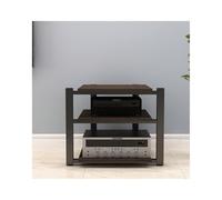HTYUKFDG Mobiletto for componenti stereo aperto, supporto for supporti AV, supporto HIFI in legno, mensola audio-video, moderno console for giradischi DVD CD home theater(Walnut,3 Tier)