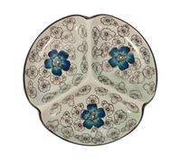 HTYUKFDG Piatto Piatto da portata in ceramica giapponese diviso, vassoio a 3 scomparti, piatto for il controllo delle porzioni for adulti, dieta bariatrica plate