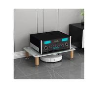 HTYUKFDG Supporto for componenti AV in vetro temperato, supporto HiFi, torre audio a 1/2/3/4 livelli, giradischi CD, supporto DVD, ripiano angolare for home office theater(Wit,1 Tier)