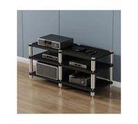 HTYUKFDG Supporto HiFi AV Media Stand Scaffali in legno a più livelli Mobiletto moderno for componenti stereo Console da gioco Scaffale for proiettore Lettore DVD TV Box(Svart,3 Tier)