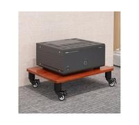 HTYUKFDG Torre rack audio con ruote, sistema stereo domestico, componenti di intrattenimento, mobiletto portaoggetti for supporti audio-video ad alta resistenza for home office theater(Bruin,1 Tier)