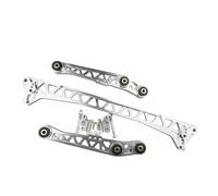 HTZLCO Braccio di controllo inferiore LCA + supporto del telaio ausiliario in billet compatibile con Honda Civic 92-95 EG Boccole rinforzate(Black)