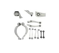 HTZLCO Kit di tiranti for braccio oscillante anteriore, giunto sferico, stabilizzatore e barra di accoppiamento, compatibili con Audi A4, A5, S4, S5, Q5, braccio oscillante superiore e inferiore, barr
