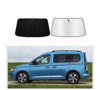 HTZSQ Parasole per Parabrezza Anteriore Auto per Volkswagen Caddy,Argento Titanio Pieghevole Protezione Parabrezza Protettore Raggi UV Accessori per Auto