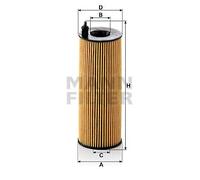 MANN-FILTER filtro olio HU721/5x cartuccia diametro 64 altezza 172 mm