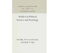 Hu Shih Newton Edwards Mar Studies in Political Science and S (Copertina rigida)