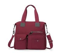 HUA ANGEL Borsa Tracolla Donna con Multitasche en Nylon Casual Borse a Mano a Spalla Grande Capacità Pratico Borsa Hobo per Mamma Lavoro Sportiva Viaggio Multifunzionale