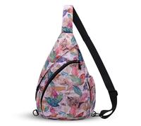HUA ANGEL Zaino Monospalla Sling Bag Per Donna Uomo Unisex Borsa aTracolla Sul Petto Ultra Leggero Chest Pack Sportivo Lavoro Viaggio Scuola Corsa All'Aperto