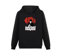 HUA JIAO MOPIAN Mayday Parade A Lesson in Romantics Umbrella Man Funny Hoodies Long Sleeve Pullover Loose Hoody Mens Sweatershirt Black XXL