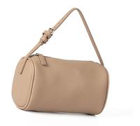 HUAANYA Borsa a tracolla rotonda creativa in pelle PU progettata per comodità e leggerezza per il trasporto quotidiano casual, Albicocca, One Size