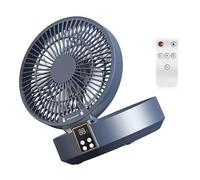 HUAANYA Circolatori d'aria desktop con luce notturna a LED remota 3 modalità di velocità 4000 mAh batteria ricaricabile salvaspazio pieghevole silenzioso ventilatore da tavolo USB per camera da letto