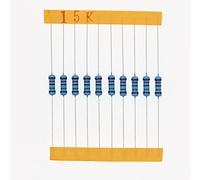 HUABAN 100 Pezzi 0.5 Watts 1/2W 15K Ohm 1% Resistore a film metallico