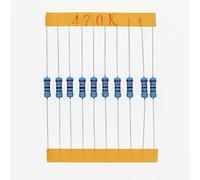 HUABAN 100 Pezzi 0.5 Watts 1/2W 470K Ohm 1% Resistore a film metallico