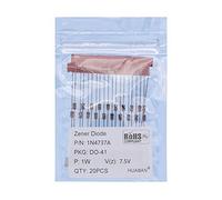 HUABAN 100PCS 1N4737A 1N4737 Diodo Zener di potenza planare al silicio 1W 7.5V DO-41 (DO-204AL) Axial Diodes 1 Watt 7.5 Volt