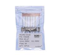 HUABAN 10PCS 1N5406 Diodo raddrizzatore 3A 600V DO-201AD (DO-27) Assiale 5406 3 Amp 600 Volt