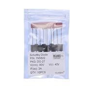 HUABAN 10PCS Diodi raddrizzatori a barriera Schottky 1N5822 3A 40V DO-201AD (DO-27) assiale 5822 3 Amp 40 Volt
