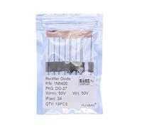 HUABAN 10PCS Diodo raddrizzatore 1N5400 3A 50V DO-201AD (DO-27) Assiale 5400 3 Amp 50 Volt