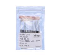 HUABAN 10PCS Diodo raddrizzatore RL207 2A 1000V DO-15 (DO-204AC) assiale 2 Amp 1000 Volt