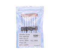 HUABAN 10PCS HER303 Diodo raddrizzatore ad alta efficienza 3A 200V 50-70ns DO-201AD (DO-27) Assiale 3 Amp 200 Volt