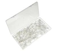 HUABAN 200 Pezzi 3mm Rosso e blu Luce a diodo LED Bicolore,F3 Cima rotonda Obiettivo diffuso trasparente acqueo Catodo comune Lampade emittenti Indicatore