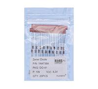 HUABAN 20PCS 1N4738A 1N4738 Diodo Zener di potenza planare al silicio 1W 8.2V DO-41 (DO-204AL) Axial Diodes 1 Watt 8.2 Volt