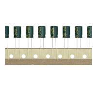 HUABAN 50 pezzi 35V 220UF 8x12mm Condensatore elettrolitico in alluminio plug-in ad Alta Frequenza LOWESR con manicotto verde 35 Volt 220 UF