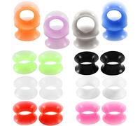 Huacan 20PCS Dilatatatori a Tappo Silicone Piercing a Tunnel Gauge 10mm