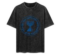 Huachenyu Mossad Israeli Intelligence Spy Seal Fan Black T-Shirt Mens Tee Unisex Tops M