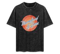 Huachenyu Mumford & Sons Sun Script Tour Black T-Shirt Mens Tee Unisex Tops S